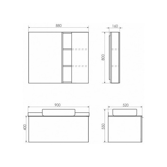 Зеркало-шкаф Comforty Милан 90 см, белый - фото 6