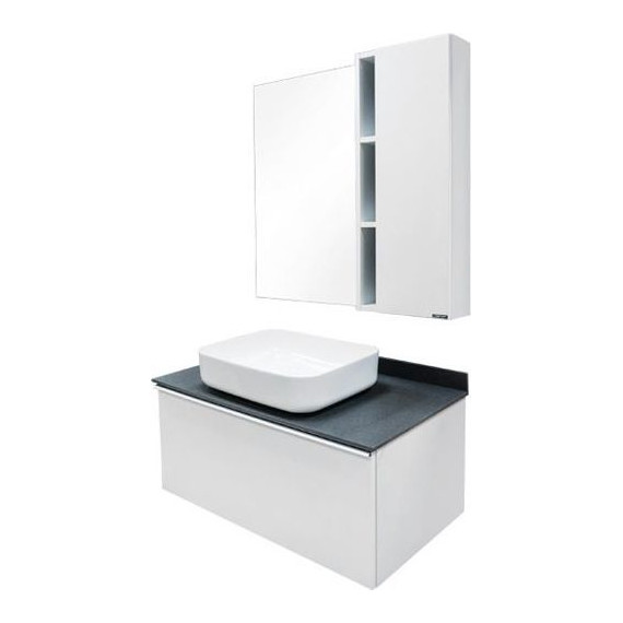 Зеркало-шкаф Comforty Милан 90 см, белый - фото 4