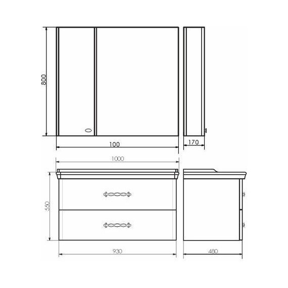 Зеркало-шкаф Comforty Неаполь 100 см, белый - фото 5