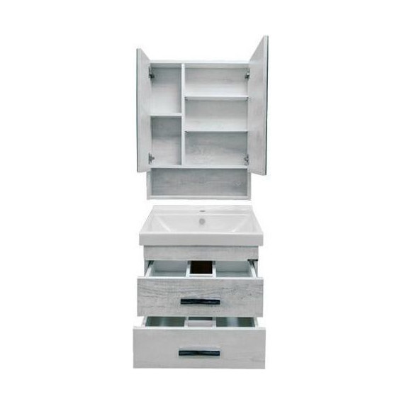 Зеркало-шкаф Comforty Никосия 60 см, дуб белый - фото 6