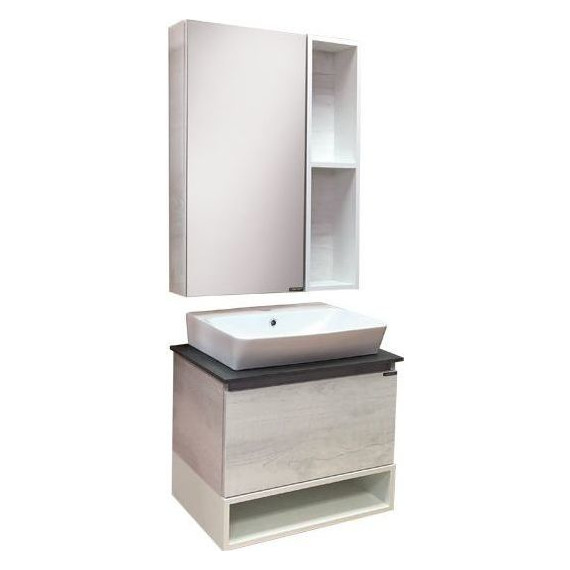 Зеркало-шкаф Comforty Прага 60 см, дуб белый - фото 3