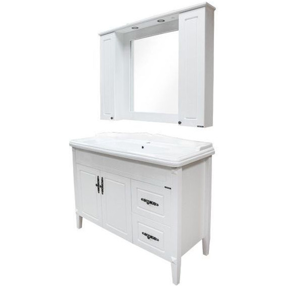 Зеркало-шкаф Comforty Севилья 100 см, слоновая кость - фото 4