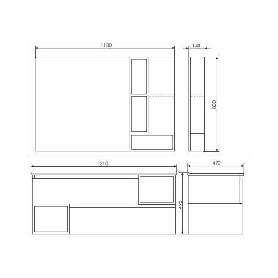 Зеркало-шкаф Comforty Турин 120 см, дуб бежевый - фото 4