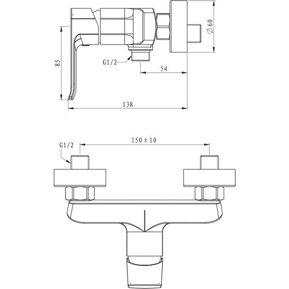 Смеситель для душа BelBagno Disco DIS-ESDM-CRM - фото 2