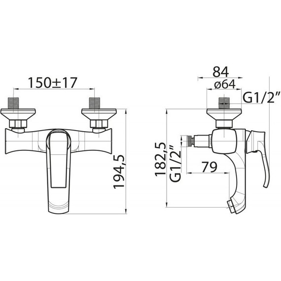 Смеситель для ванны BelBagno Trula TRU-VASM-CRM - фото 2