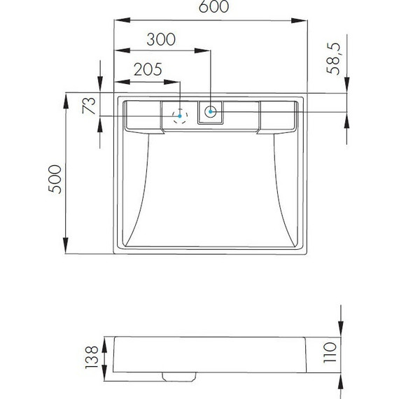 Раковина над стиральной машиной Акватон Рейн 60 см 1A72103KRW010 - фото 5