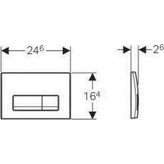 Кнопка смыва Geberit Delta 51 115.105.21.1, хром глянец - фото 2