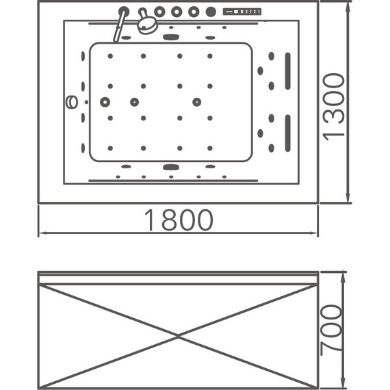 Ванна гидромассажная Gemy G9259 180x130 см - фото 4