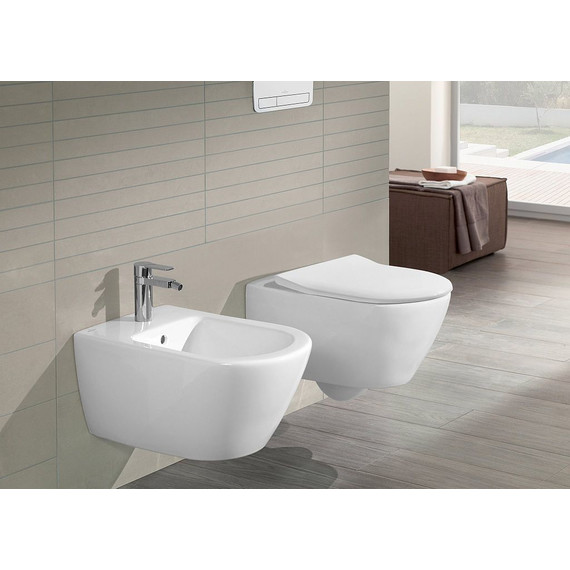Унитаз подвесной безободковый Villeroy&Boch Subway 2.0 5614R201 с крышкой микролифт - фото 7