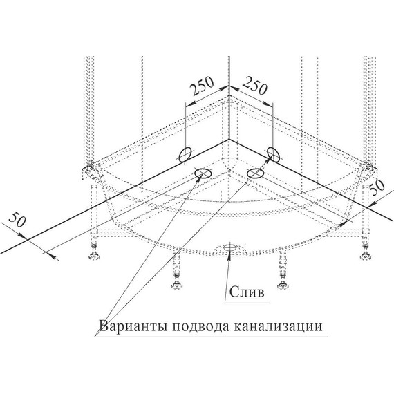 Поддон акриловый Радомир Соул 1 90х90 см - фото 4
