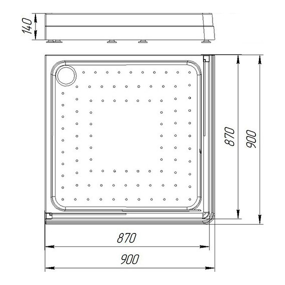 Поддон акриловый Радомир Дрим 90х90 см - фото 2