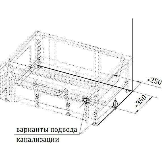 Поддон акриловый Радомир Верчелли 120х80 см L (высокий) - фото 4