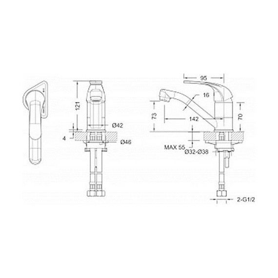 Смеситель универсальный BRAVAT FIT F1233188CP-RUS - фото 5