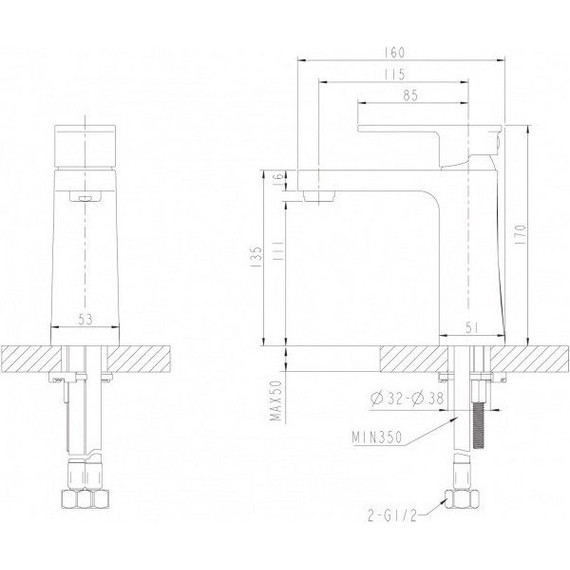 Смеситель для раковины BRAVAT RIFFLE F172106C - фото 4