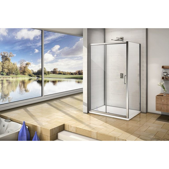 Душевое ограждение Bas Neo WTW-130-C-CH+SP-80-C-CH 130х80 см, хром/прозрачное - фото 3