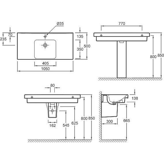 Раковина мебельная Jacob Delafon Odeon Up 105 см E4731-00 - фото 6