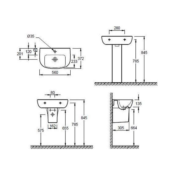 Полупьедестал Jacob Delafon Odeon Up 18566W - фото 2
