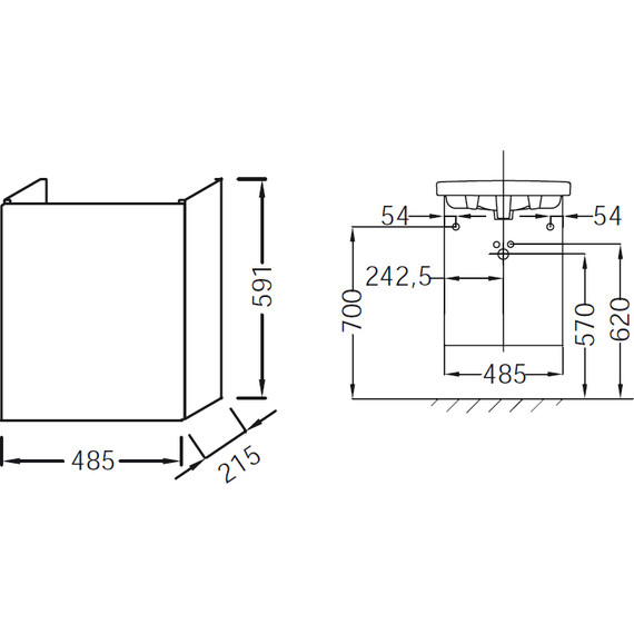 Тумба подвесная с раковиной Jacob Delafon Odeon Up 48 см EB863RU-J5, белый - фото 8