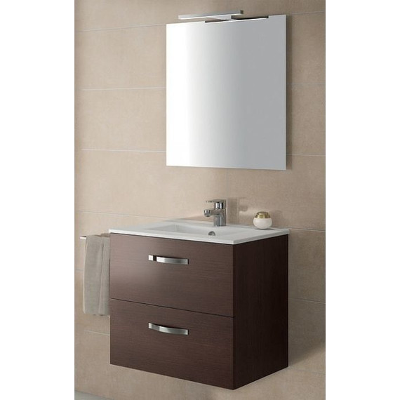 Тумба подвесная с раковиной Jacob Delafon Ola 80 см EB391RU-NR, темный дуб - фото 4