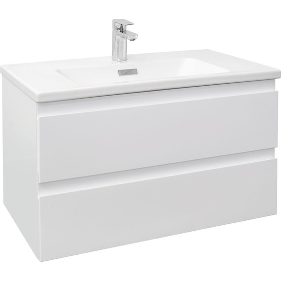 Тумба подвесная с раковиной Jacob Delafon Madeleine 80 см EB2053-J5, белый - фото 