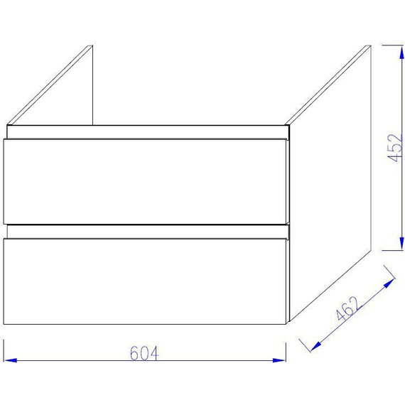 Тумба подвесная с раковиной Jacob Delafon Madeleine 60 см EB2052-J52, чёрный глянцевый - фото 7