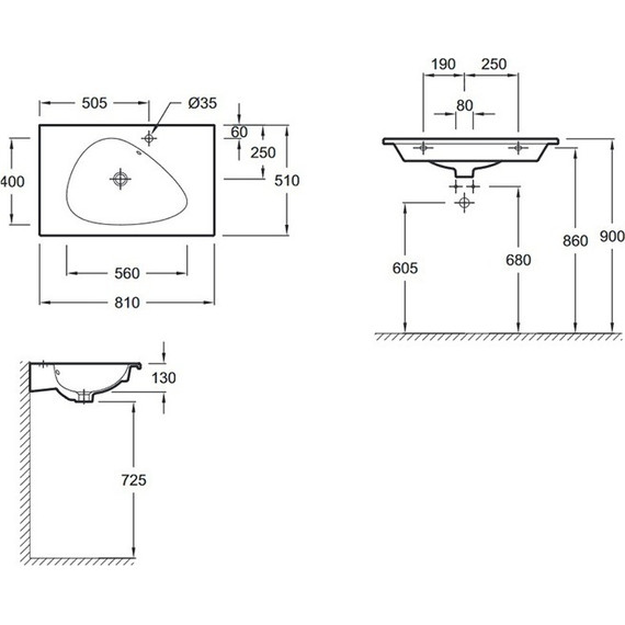 Тумба подвесная с раковиной Jacob Delafon Nouvelle Vague 80 см EB3030-E16, ореховое дерево - фото 6