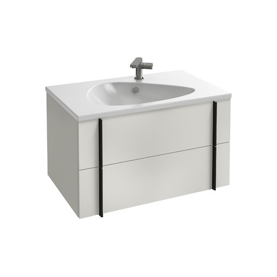 Тумба подвесная с раковиной Jacob Delafon Nouvelle Vague 80 см EB3030-G1C, белый лак - фото 