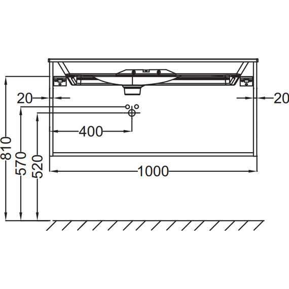 Тумба подвесная с раковиной Jacob Delafon Nouvelle Vague 100 см EB3032-E73, фактурный дуб - фото 3