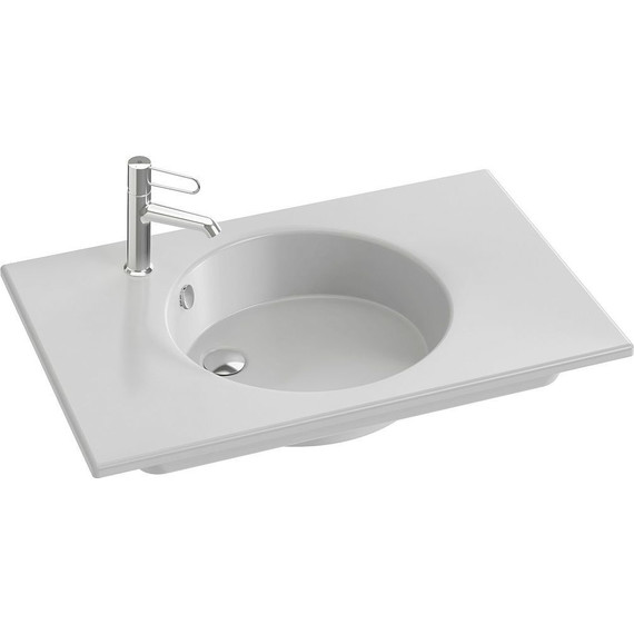 Тумба подвесная с раковиной Jacob Delafon Odeon Rive Gauche 80 см EB2522-R9-E52, дуб табак - фото 5