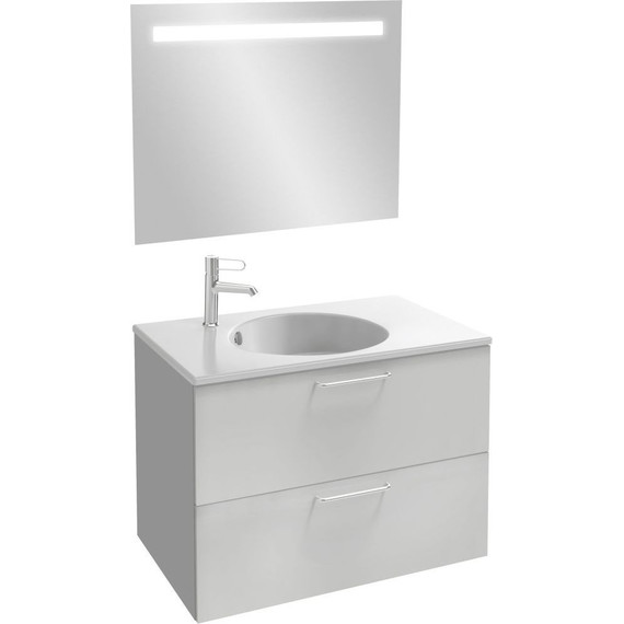 Тумба подвесная с раковиной Jacob Delafon Odeon Rive Gauche 80 см EB2522-R5-N18, белый - фото 4