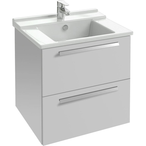 Тумба подвесная с раковиной Jacob Delafon Struktura 57 см EB1276-N18, белый - фото 