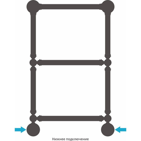 Полотенцесушитель водяной Сунержа Ренессанс 1304 П3 650х400 мм 00-0280-6640 - фото 4