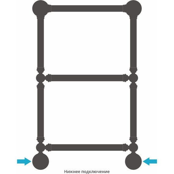 Полотенцесушитель водяной Сунержа Ренессанс 1386 с полкой П3 650х400 мм 00-0281-6640 - фото 4