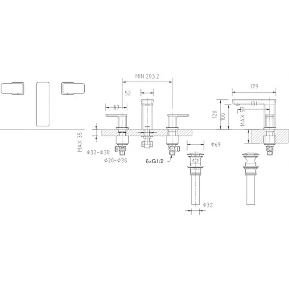 Смеситель для раковины Bravat Phillis F256101C-ENG - фото 2