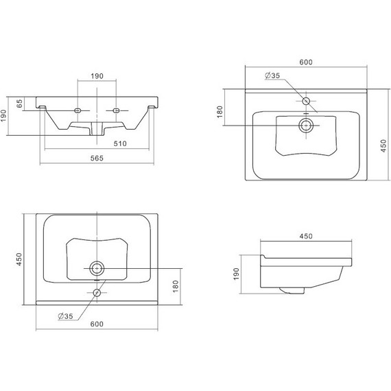 Раковина подвесная Santek Миранда 60 см 1.WH30.2.421 - фото 4