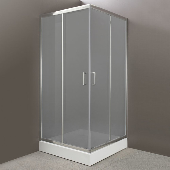 Душевое ограждение BelBagno 90х90 см UNO-A-2-90-P-Cr, хром/текстурное - фото 