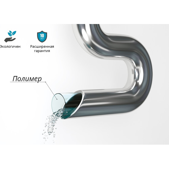 Полотенцесушитель водяной Сунержа Богема+ П14 800x500 мм (прямая перемычка) 022-0220-8050, шампань матовый - фото 3