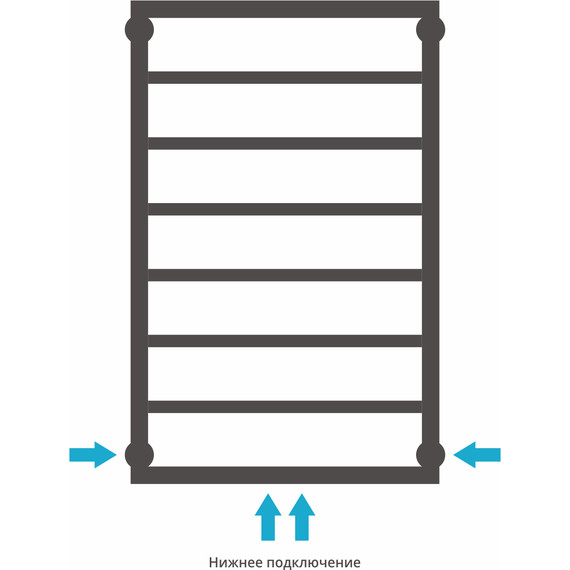 Полотенцесушитель водяной Сунержа Канцлер П6 800x500 мм 30-0254-8050, белый матовый - фото 3