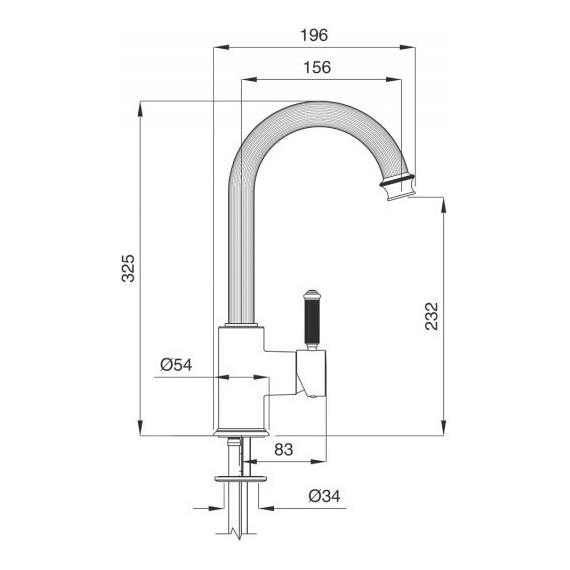 Смеситель для раковины Cezares APHRODITE-LS2-02-Bi, бронза, Цвет производителя: бронза - фото 2