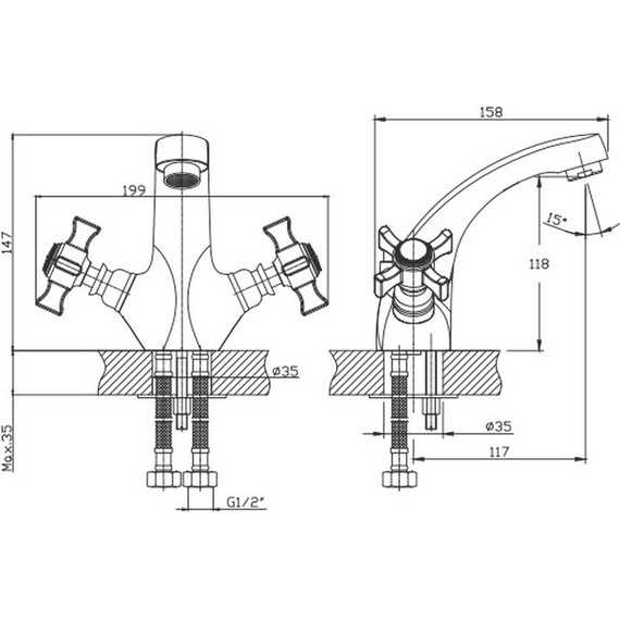 Смеситель для раковины Haiba HB1024 - фото 3
