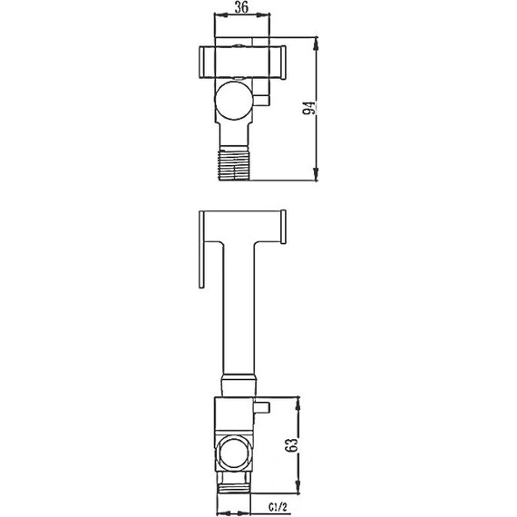 Гигиенический душ Haiba HB5501 без смесителя (на 1 воду) - фото 2