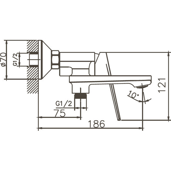 Смеситель для ванны Haiba HB60533-3, графит - фото 2