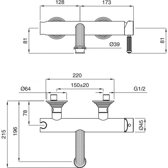 Смеситель для ванны Cezares APHRODITE-VDM-02-Bi, бронза, Цвет производителя: бронза - фото 2