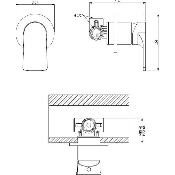 Смеситель для душа Cezares LAGOS-DIM-01 - фото 2