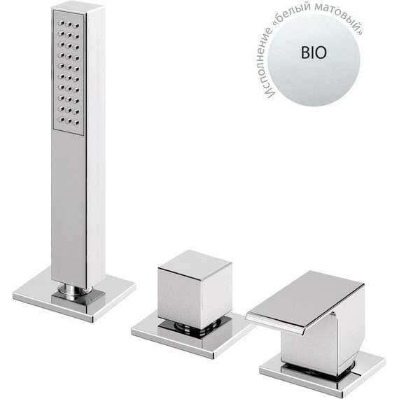 Смеситель для ванны Cezares PORTA-BVDM3-BIO, белый, Цвет производителя: белый - фото 