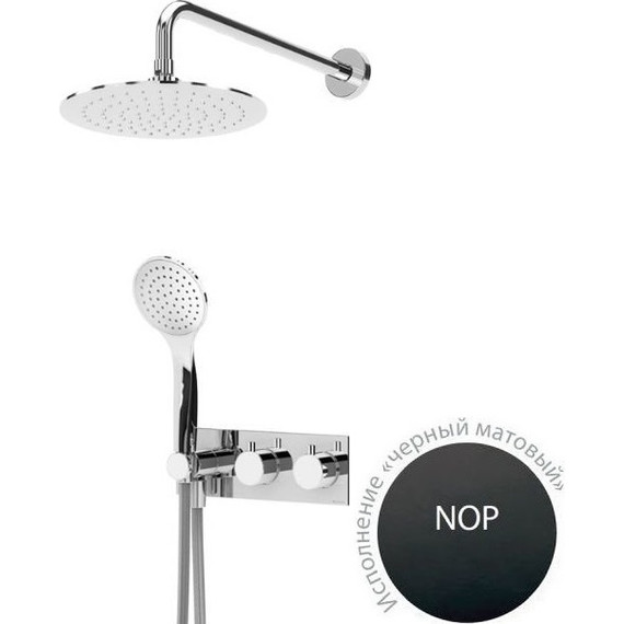 Душевая система для душа с термостатом Cezares Articoli Vari CZR-B-VDIM-T-NOP, черный, Цвет производителя: чёрный - фото 