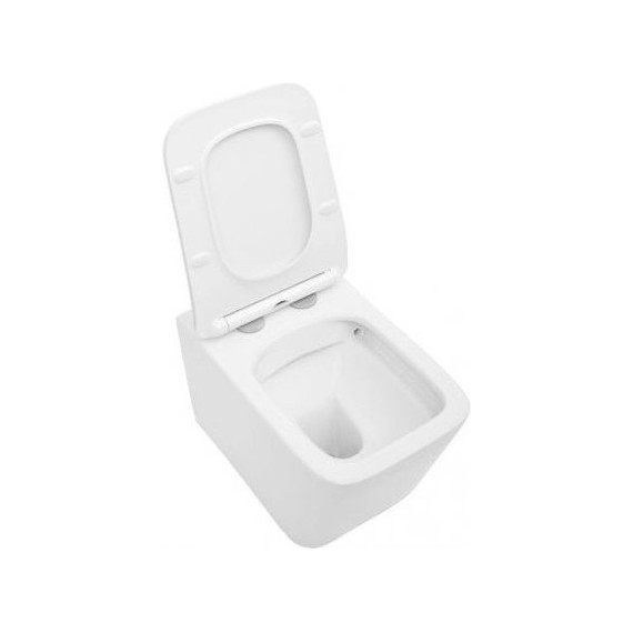Унитаз подвесной Aquanet Rimless Tavr-W BL-103N-WHT 211920 с тонкой крышкой микролифт, Цвет производителя: белый - фото 6