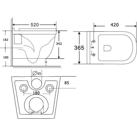 Унитаз подвесной Aquanet Rimless Glide-W CL-11042 210772 с тонкой крышкой микролифт - фото 6