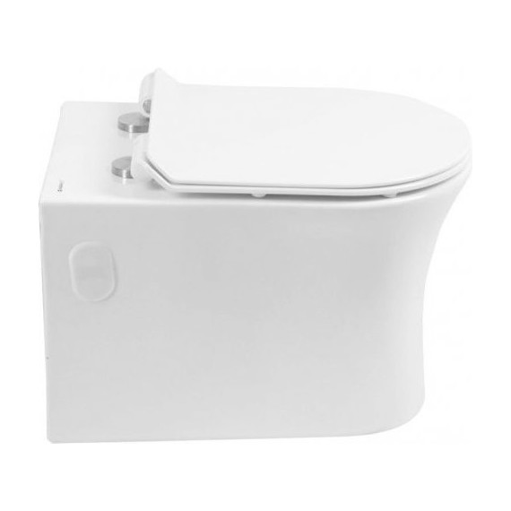 Унитаз подвесной Aquanet Rimless Roll-W CL-12249D 210766 с тонкой крышкой микролифт - фото 5