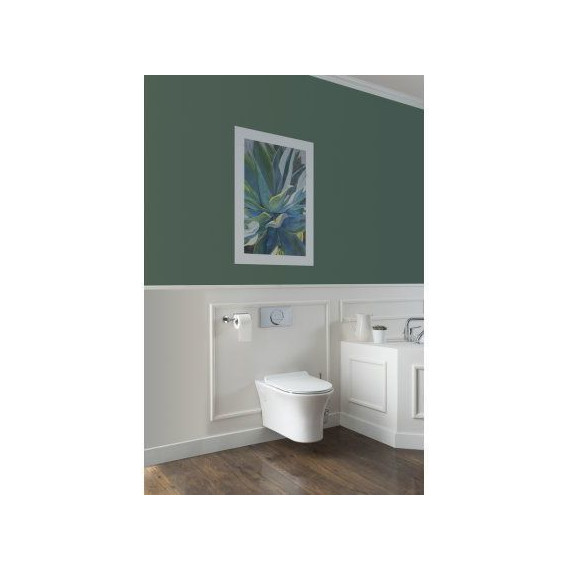 Унитаз подвесной Aquanet Rimless Roll-W CL-12249D 210766 с тонкой крышкой микролифт - фото 8